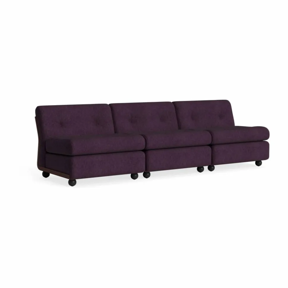 Amanta soffmodul Burgundy red-turf burgundy 3-sits