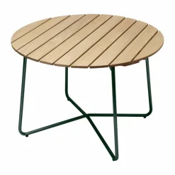 9A matbord Oljad furu-grön Ø100 cm