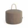 Amstelle puff mellan med hjul ek naturlack Main Line Flax 23