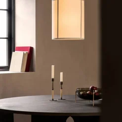 Androgyne matbord Sand stone-obehandlat ekstativ