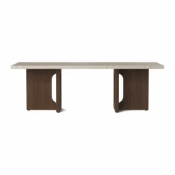 Androgyne loungebord Sand/kunis breccia-mörkbetsat ekstativ