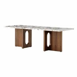 Androgyne loungebord Walnut-Calacatta viola