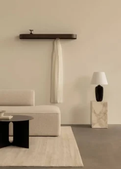 Androgyne sidobord Ø63 cm Brushed steel