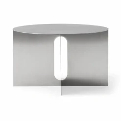Androgyne sidobord Ø63 cm Brushed steel