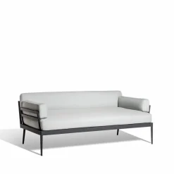 Anholt soffa Sunbrella Natté Grey Storm-mörkgrå aluminium ram
