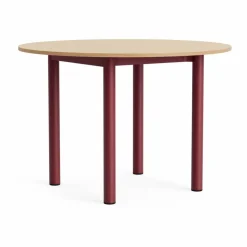 Annex Round matbord Lackerad ek-barn red aluminium Ø110 cm