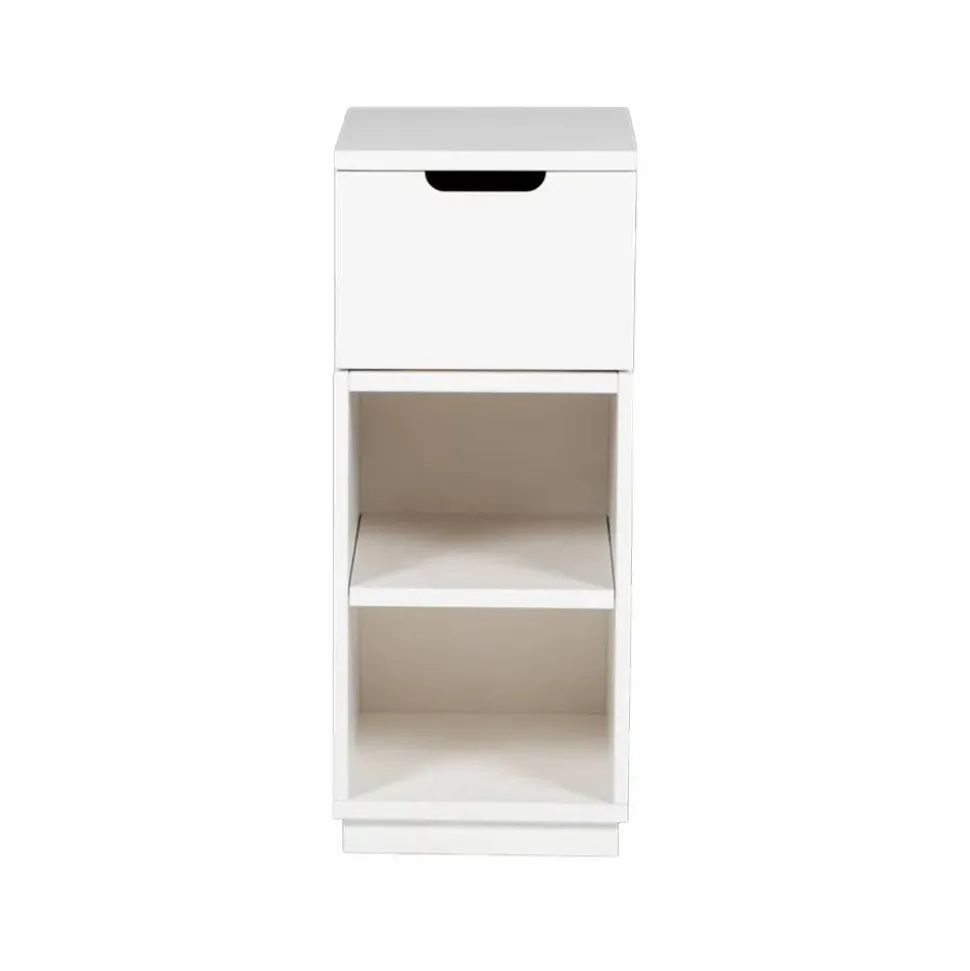 Aoko sängbord 72 cm 1 låda Vitlack