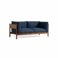 Arbour ECO 2-sits Soffa Dark blue-vaxoljat valnöt