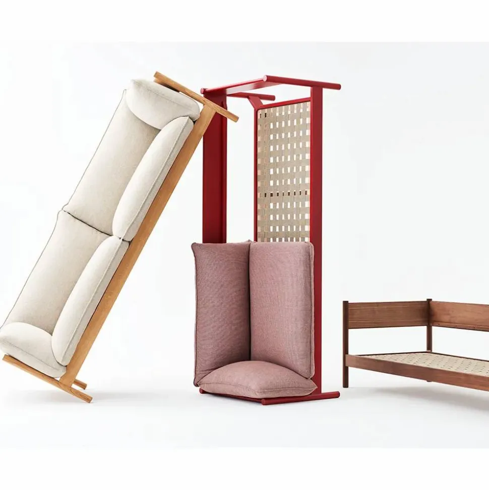 Arbour ECO 2-sits Soffa Re-wool 648 multi-vinröd bok