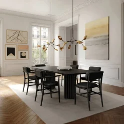 Arc matbord 95x250 cm Coffee black oak