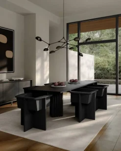 Arc matbord 95x250 cm Coffee black oak