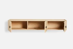 Array sideboard väggmonterad 150 cm Vitpigmenterad ek