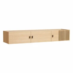 Array sideboard väggmonterad 150 cm Vitpigmenterad ek