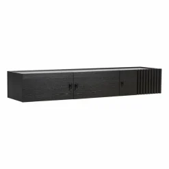 Array sideboard väggmonterad 150 cm Svartmålad ek