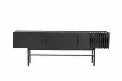Array sidobord låg 150 cm Svartmålad ek