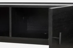 Array sidobord låg 150 cm Svartmålad ek