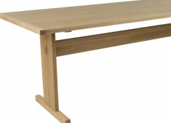Arv matbord 200x85 cm Vitpigmenterad mattlackad ek