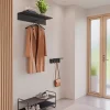 A-shoe rack skohylla 33x80 cm Black