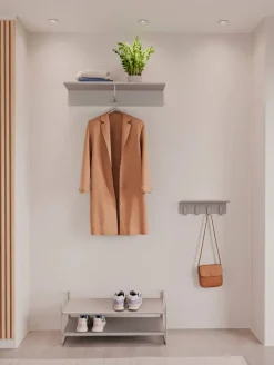 A-shoe rack skohylla 33x80 cm Soft grey