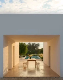 Assemble bord Teak 220x92 cm