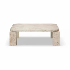 Atlas soffbord 82x82 cm Unfilled Travertine
