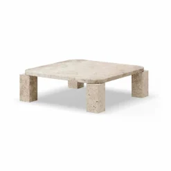 Atlas soffbord 82x82 cm Unfilled Travertine