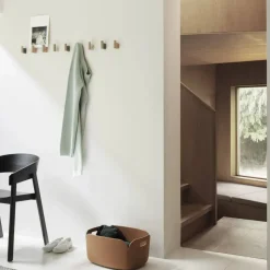 Attach klädhängare 2-pack Oak-Aluminum