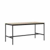 Base High barbord oak svart stativ plywoodkant b85 l190 h95