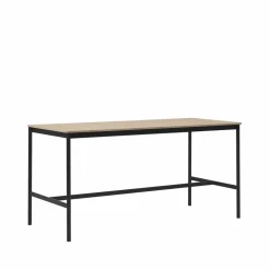 Base High barbord oak svart stativ plywoodkant b85 l190 h95