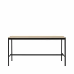 Base High barbord oak svart stativ plywoodkant b85 l190 h95