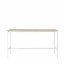 Base High barbord oak vitt stativ plywoodkant b85 l190 h105