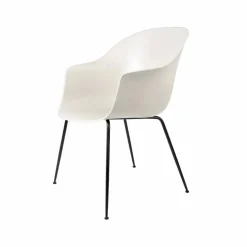 Bat stol alabaster white svart stålstativ
