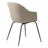 Bat stol plast svarta ben New Beige