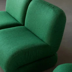 BAU fåtölj Divina melange mörkgrön rak