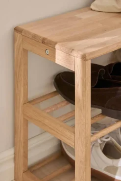 Bäckebo skohylla med sits Ek 80x48x30 cm