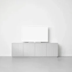 Beam sideboard ljusgrå ljusgrått stativ