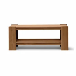 Beam bänk Deep brown pine 112x45x33 cm
