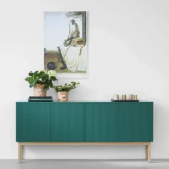 Beam sideboard ljusgrå sockel i vitoljad ek