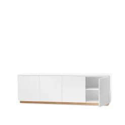 Beam sideboard vit lack sockel i vitoljad ek