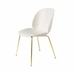Beetle stol Alabaster white-mässingsstativ