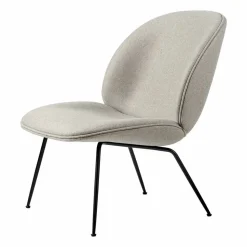 Beetle lounge chair fully upholstered conic base Plain 0025-black