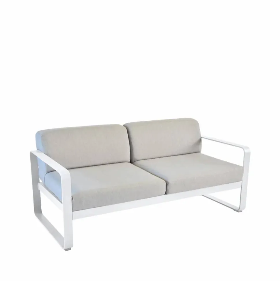 Bellevie 2-sits soffa Cotton white (vit) flannel grey dyna
