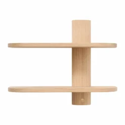 Bend vägghylla Oak 50x18x40 cm
