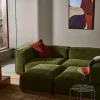 Bergsdal fotpall Luiza Green 3975-ekbetsad ask