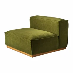 Bergsdal 1 5-sits fåtölj Luiza Green 3975-ekbetsad ask 1 5-sits