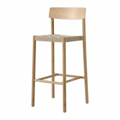 Betty TK15 Bar Chair barstol 75 cm Lackad ek-naturfärgat lin