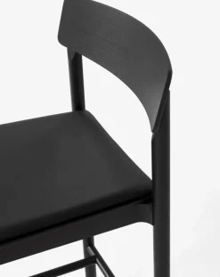 Betty TK17 Bar Chair barstol 75 cm Noble svart läder-svartlackad ask