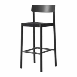 Betty TK15 Bar Chair barstol 75 cm Svartlackad ask-svart lin
