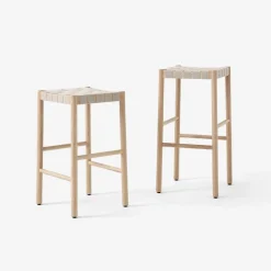 Betty TK8 barpall black naturflätad linnebandssits