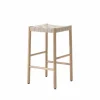 Betty TK7 barpall oak naturflätad linnebandssits